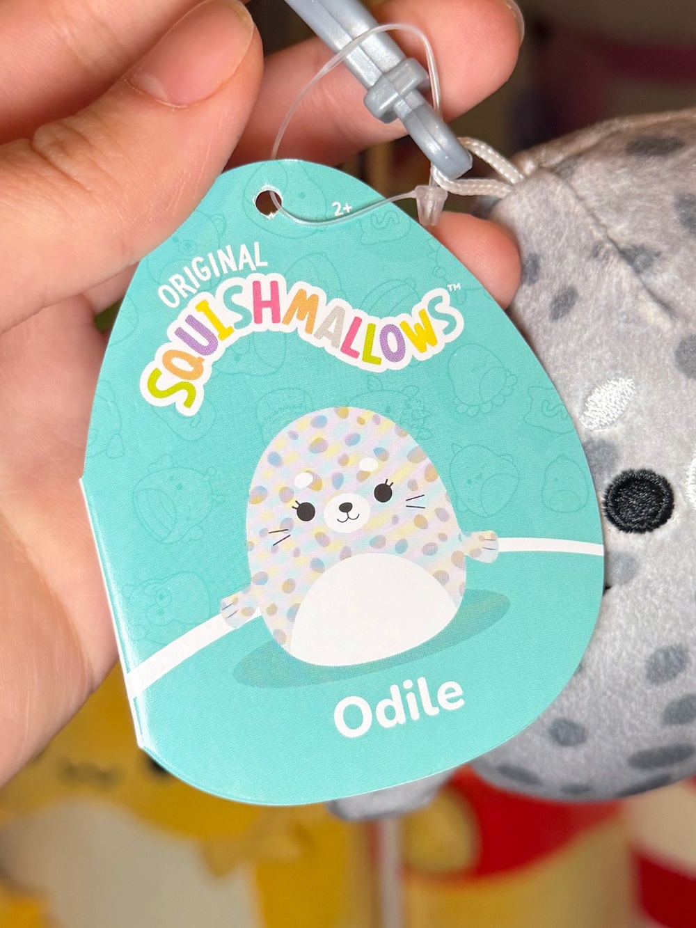 Squishmallows Squishmallow Odile the Spotted Seal 3.5" Stuffed Plush Clip - Picture 3 of 3